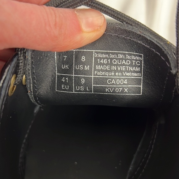 NWOT Dr. Martens 1461 Quad Black Patent Distressed Platform Shoe - Picture 8 of 8